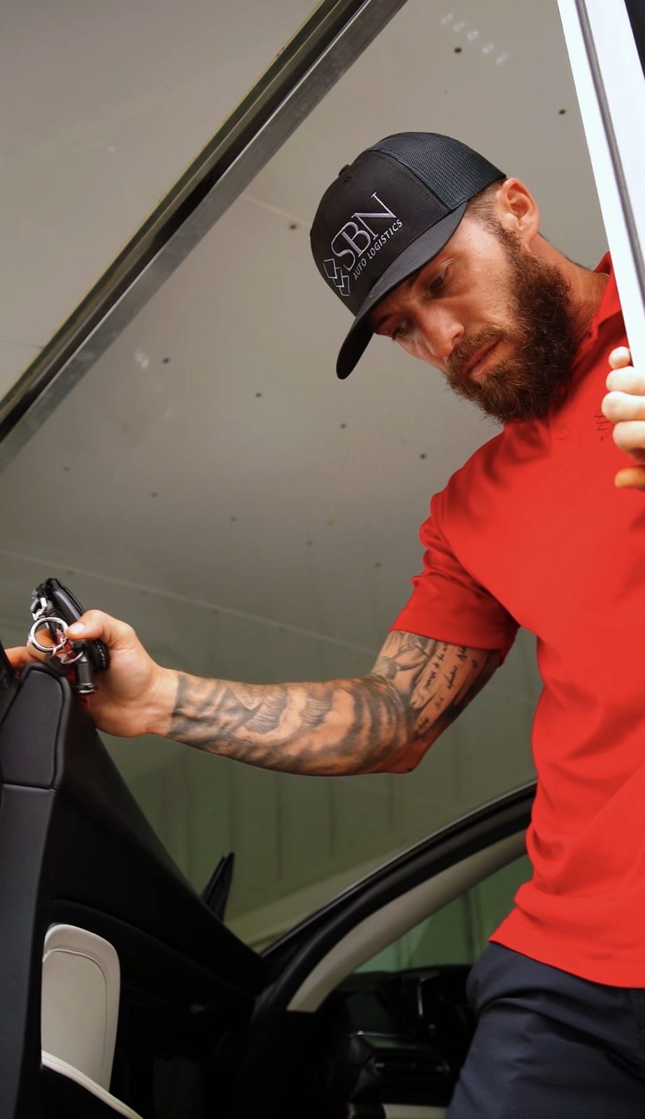 Driver with vehicle keys